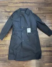 DSCP Garrison Collection Mens 46S Army Trench Coat Black