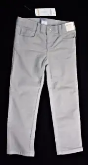 Gymboree Pants Girls Adjustable Waist Straight Leg Gray Sparkle Cord Size 4 NEW