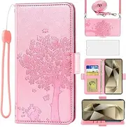 [Asuwish] Mobile Phone Case for Samsung Galaxy S24 Ultra 5G Case with Glass Film Screen Protector and Card Slot Foldable Leather Wallet Stand S24Ultra 24S S 24 24Ultra Mobile Phone Cases Protective