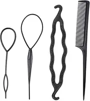 Baluue Ponytail Maker Bun Hair Clip Pcs Holder Clip Roll Bun Hair Braid Maker for Ages