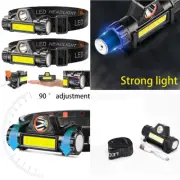 US 2-4Pack Waterproof LED Headlamp Flashlight USB Rechargeable Headlight Camping