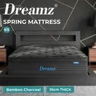 Dreamz Spring Mattress Bamboo Euro Top Bed Pocket HD Egg Foam 35cm King Single