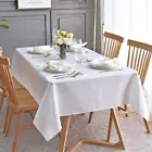 Jacquard Table Cloth Waving Pattern Water Proof Wrinkle Free Heavy Weight Sof...