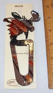 SHEET STEEL LAZART MOOSE HEAD BOOKMARK - MOSAIC COLORED THROUGH HEATING PROCES