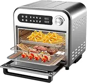 Kitchen Couture Air Fryer 10 Litre Compact Oven | Rapid Air Circulation Technology | 7 Preset Functions | Temperature Control Up To 220 Degree Celsius | Touch Panel | Viewing Window | Silver
