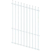 ProtectorAl 350 - 1200 x 1800mm Pearl White Raked Up to 15º Batten Pool Fence Panel