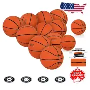 Durable Mini Rubber Basketball Set with Pump - Perfect for Kids (1/5/10 Pack)