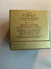 1984 Avon Foxfire Perfume Collector's Edition Gold Box .06 Fl Oz Mint