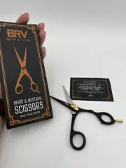 BRV MEN Professional German Steel Hammer Forged Mustache & Beard Scissors - 5.5
