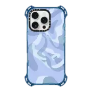 iPhone 16 Pro Bounce Case MagSafe Compatible retro swirls in blue
