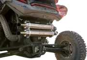 TRINITY RACING Dual Slip-On Mufflers - Brushed Stainless Steel TR-4186S-SS