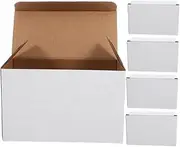 jojofuny 5pcs White Corrugated Shipping Boxes Packing Boxes for Small Business Efficient Folding Design for Mailing Moving Storage Recyclable Reliable