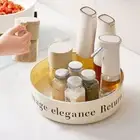 Non-Slip 360°Rotating Spice Rack Cosmetic Turntable Storage Tray Bathroom