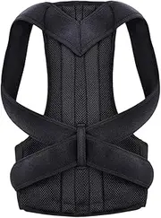 GLEAVI Posture Corrector Strap for Men Women Ergonomic Back Straightener for Black Unisex Back Support for Hunchback Relief Improved Posture