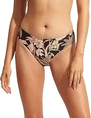 [Seafolly] Women's Hipster Full Coverage Mid Rise Bikini Bottom Swimsuit