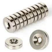 Rare Earth Magnets 20mm x 4mm Countersunk Disc Hole N50 Neodymium Big