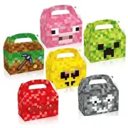 12PC Minecraft Party Loot Bag Box Birthday Party Lolly Bag Favour Candy Bag