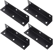iplusmile 4Pcs Heavy Duty Shape Angle Iron Brackets Thick Shelf Brackets Right Angle Support for Wood Maximum Load for Use