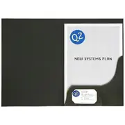 Marbig A4 Presentation Folder Matte Black 20 Pack