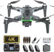 4K Drone S166 with Three Camera Brushless Motor for Adults and Beginners GPS Dr