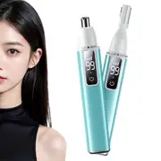 Rechargeable 2 In 1 Nose Hair And Eyebrow Trimmer For Men And Women-Turquoise