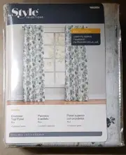 Style Selections 84-in Blue Floral Light Filtering Grommet Single Curtain Panel