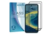 [Set of 2] Full Coverage Nokia XR20 Tempered Glass Crystal Clear Premium 9H HD Screen Protector by MEZON (Nokia XR20, 9H Full)