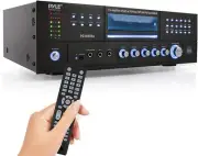 Home Audio Receiver Amplifier 3000 Watt 4 Channel Remote CD DVD AM FM 2 Mic USB