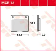 TRW Lucas Brake lining MCB73