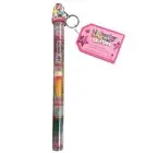 Vintage Lip Smacker SKITTLES Trio Lip Balm Cane Keychain Gift Set BUBBLE FONT