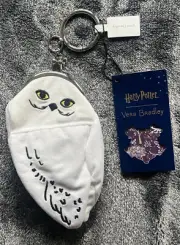 Vera Bradley - HARRY POTTER Forbidden Forest Hedwig White Owl BAG/KEY RING/CHARM