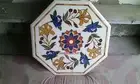 2' Marble Roomtable Corner Dining Coffee Side Malachite Table Top Mosaic Inlay