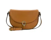 Patricia Nash Valledoria smooth leather small crossbody + Dust bag -Hazelnut/Tan