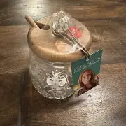 The Pioneer Woman Floral Honey Jar With Lid and Wood Dipper