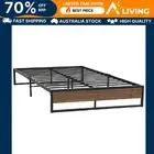 Bed Frame Metal Frame Bed Base Double Modern Stylish Bedroom Furniture -D-BK