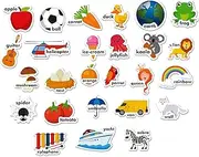 NEOCLICK Foam Fridge Magnets for Toddlers, 26 Figures ABC Alphabet Magnetic Objects for Kids, Preschool Learning Toddler Magnets for Fridge and Whiteboard