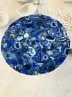 Blue Agate Coffee Side Table Top, Agate Console End Table Slab Christmas Sale