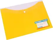 Bantex Document Wallet A4 Polypropylene Button Closure Banana [Item No. 100851838]