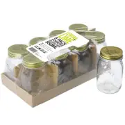8 x 550ml Preserving Glass Jars Lid Conserve Jam Jar Chutney Food Favors Conserve