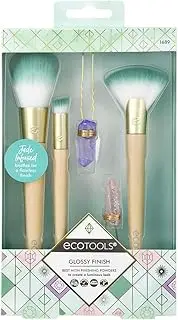 [Ecotools] Glossy Finish MakeUp Brush Set, Beige/Green (Set of 5)