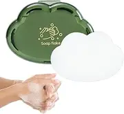 Travel Soap Sheets - 50 Pieces Lightweight Travel Paper Soap, Portable Foaming Disc Soap Sheets, Hand Wash Paper Soaps, Soap Flake Leaves for Travel, Camping and Outdoor Activities