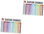 BESTonZON 2pcs Guitar Learning Aid Large Icons Chord Chart Easy to Read Guitar Chord Chart