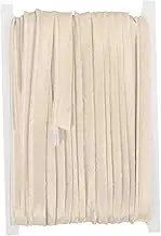 uxcell Maxi Piping Bias Tape, 20 Yards Piping Trim with Cord Satin Binding Lip Cord Trim Fit for Sewing Garment Webbing Trimming Crafts Decorating - (Beige)