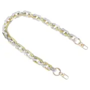 Purse Chain Strap, 23.6 Inch Acrylic Strap Replacement for Handbag, Gray