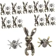 VICASKY 30pcs Spider Nail Art Charms Halloween Nail Decorations for DIY Crafts Home Cell Phone Case Decoration