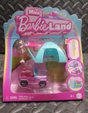 Barbie Mini BarbieLand Playsets w/ Toy Vehicle & 1.5-inch Doll, SUV Color Change