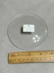 VINTAGE HR ROUND CONVEX 4 1/8" MANTLE CLOCK GLASS FACE NO. 70-704-02 JAPAN NOS