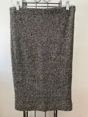 ANN TAYLOR Gold-Flecked Tweedy Pencil Skirt MP 30" NWT $79 Below Knee Pull On
