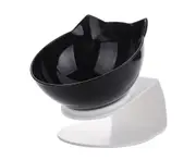 Non Slip Cat Bowls single Pet Bowls With Raised Stand Pet Food and Water Bowls For Cats Dogs Feeders Pet Products Cat Bowl - black