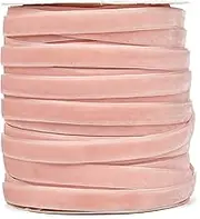 Pandahall 50 Yards Velvet Ribbon 3/8Inch Wide Single Face Velvet Ribbon Roll with Spool for Gift Wrapping Decoration Party Wedding Arts Crafts (Lavender Blush)